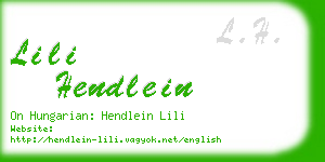 lili hendlein business card